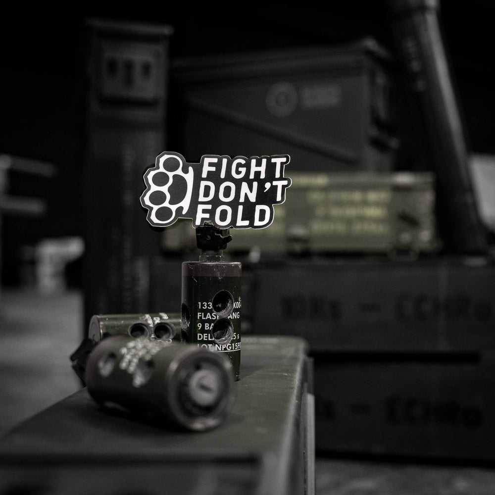 Fight Don't Fold Decal - One Revolver Surfboards