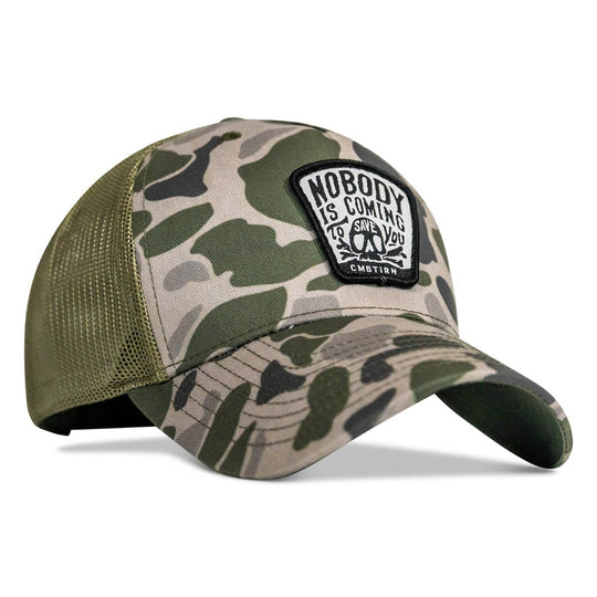 Nobody Is Coming To Save You Skull Patch Snapback Hat - One Revolver Surfboards
