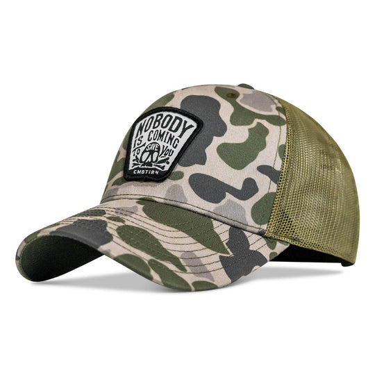 Nobody Is Coming To Save You Skull Patch Snapback Hat - One Revolver Surfboards