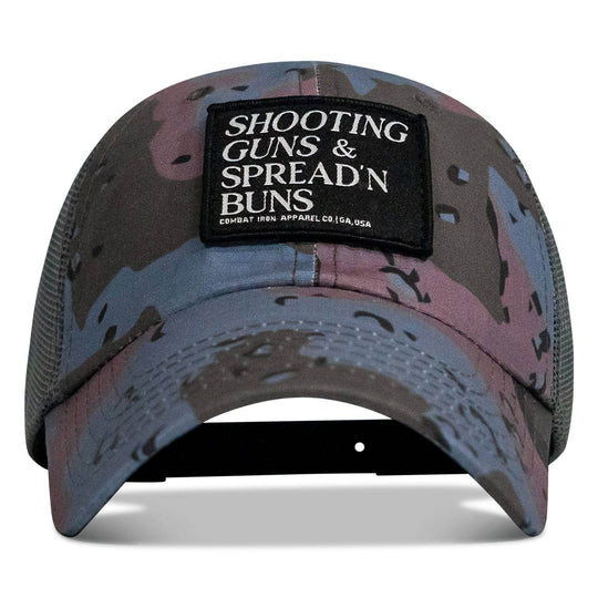Shooting Guns & Spread'n Buns Patch RipStop Low Pro Hat - One Revolver Surfboards