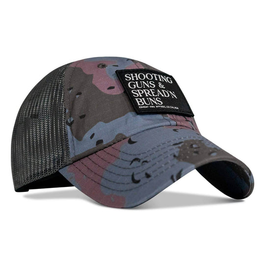 Shooting Guns & Spread'n Buns Patch RipStop Low Pro Hat - One Revolver Surfboards