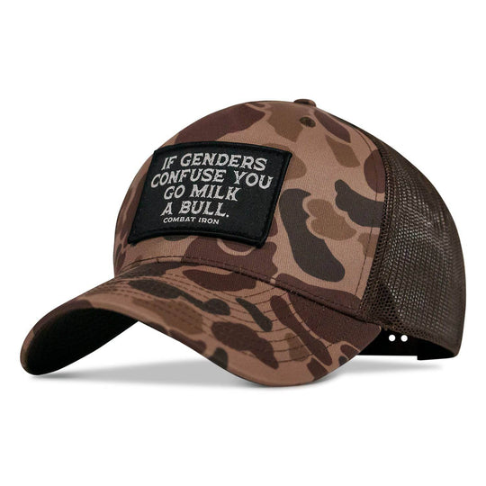 If Genders Confuse You, Go Milk A Bull Patch Snapback Hat - One Revolver Surfboards