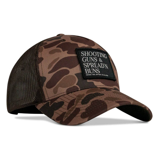 Shooting Guns & Spread'n Buns Patch Snapback Hat - One Revolver Surfboards