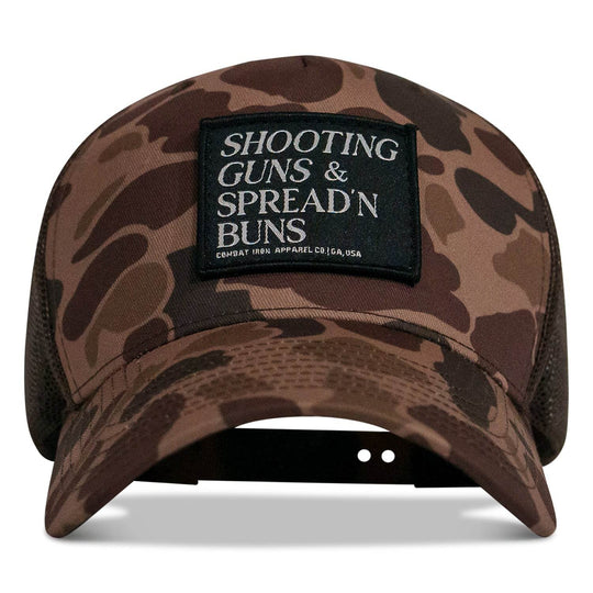 Shooting Guns & Spread'n Buns Patch Snapback Hat - One Revolver Surfboards