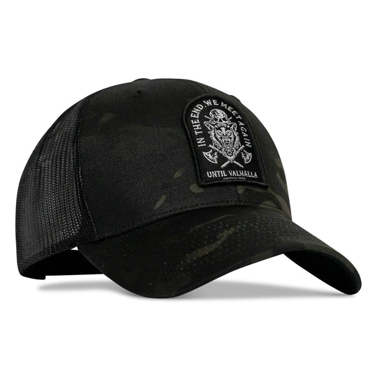 In The End, We Meet Again - Until Valhalla Patch Snapback Hat - One Revolver Surfboards