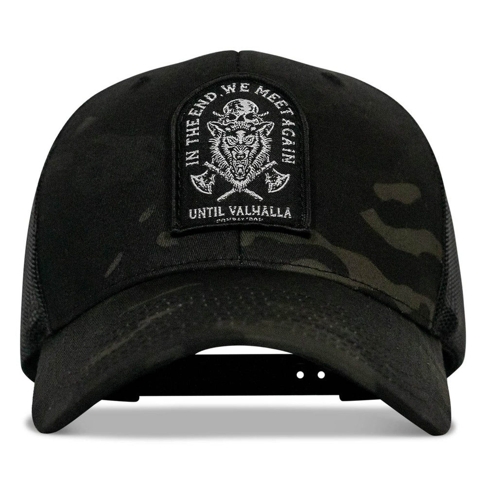 In The End, We Meet Again - Until Valhalla Patch Snapback Hat - One Revolver Surfboards