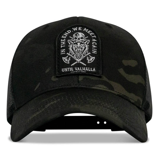 In The End, We Meet Again - Until Valhalla Patch Snapback Hat - One Revolver Surfboards