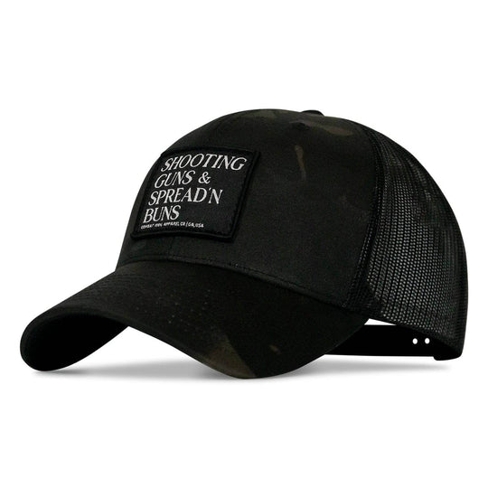 Shooting Guns & Spread'n Buns Patch Snapback Hat - One Revolver Surfboards