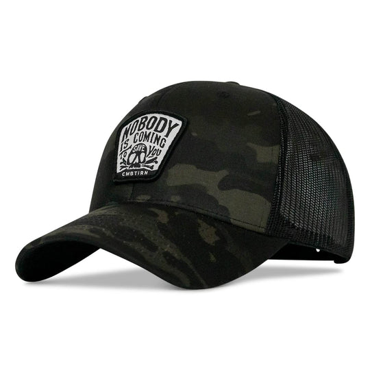 Nobody Is Coming To Save You Skull Patch Snapback Hat - One Revolver Surfboards