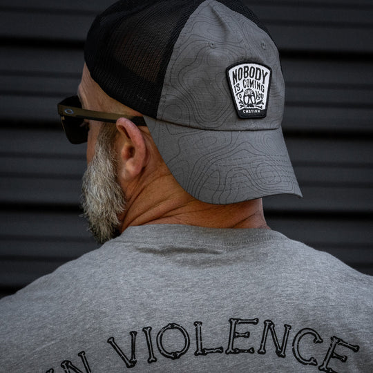 Nobody Is Coming To Save You Skull Patch Ripstop Snapback