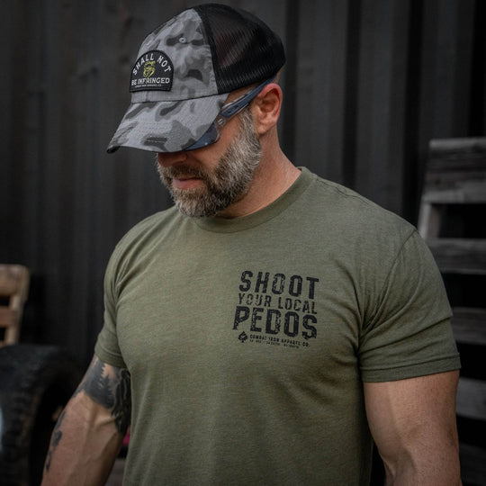 Shoot Your Local Pedos Men's T-Shirt - One Revolver Surfboards