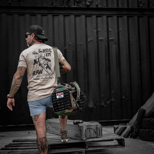 Ride 'Em Raw - Saddles Are For Sissy's Men's T-Shirt - One Revolver Surfboards