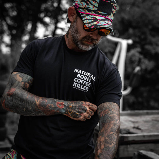 Natural Born Coffee Killer Men's T-Shirt - One Revolver Surfboards