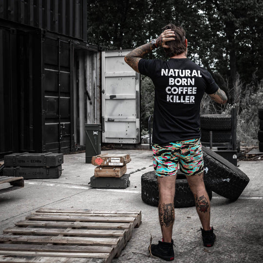 Natural Born Coffee Killer Men's T-Shirt - One Revolver Surfboards