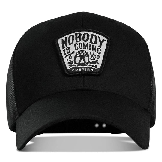 Nobody Is Coming To Save You Skull Patch Snapback Hat - One Revolver Surfboards