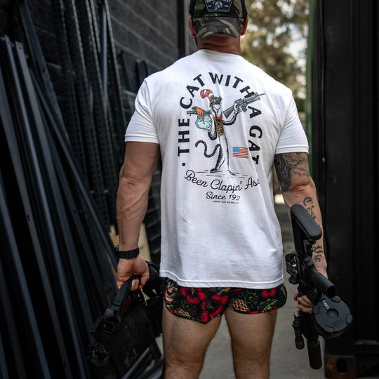 The Cat With A Gat Remix Men's T-Shirt - One Revolver Surfboards