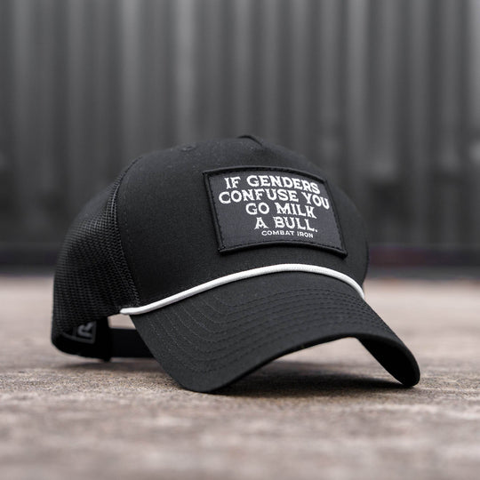 If Gender Confuses You Go Milk A Bull Patch Rope Snapback Hat - One Revolver Surfboards