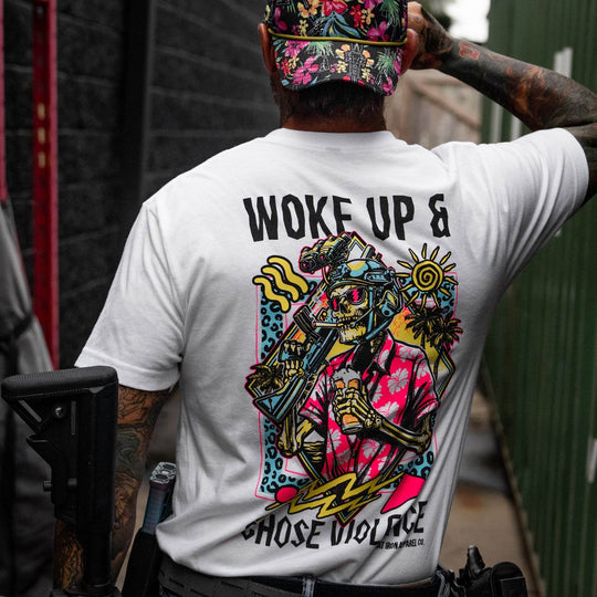 Woke Up & Chose Violence Men's T-Shirt - One Revolver Surfboards