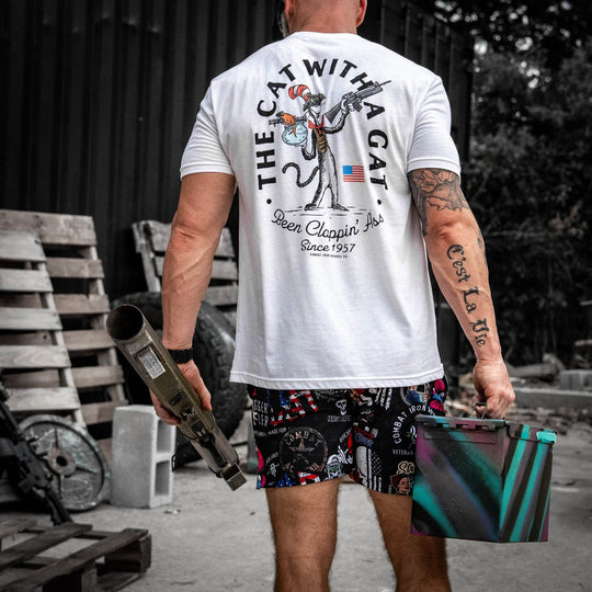 The Cat With A Gat Remix Men's T-Shirt - One Revolver Surfboards