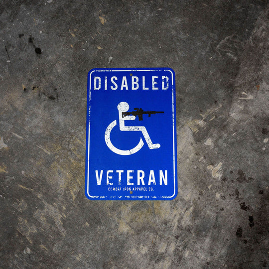 Disabled Veteran Metal Wall Mounted Sign - One Revolver Surfboards