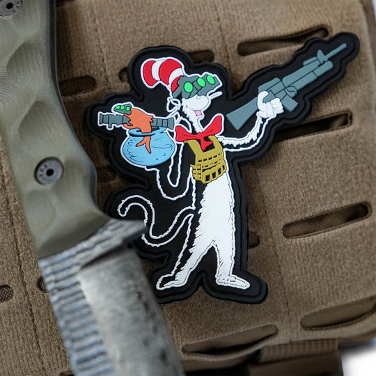 Cat with a Gat Pvc Patch - One Revolver Surfboards