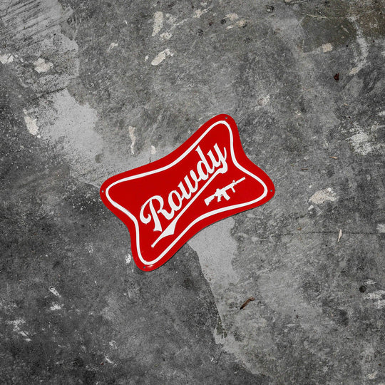 Rowdy Wall Mounting Metal Sign - One Revolver Surfboards