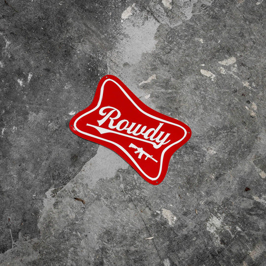 Rowdy Wall Mounting Metal Sign - One Revolver Surfboards