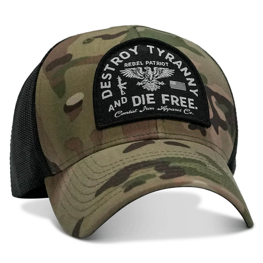 Destroy Tyranny and Die Free Patch Snapback - One Revolver Surfboards