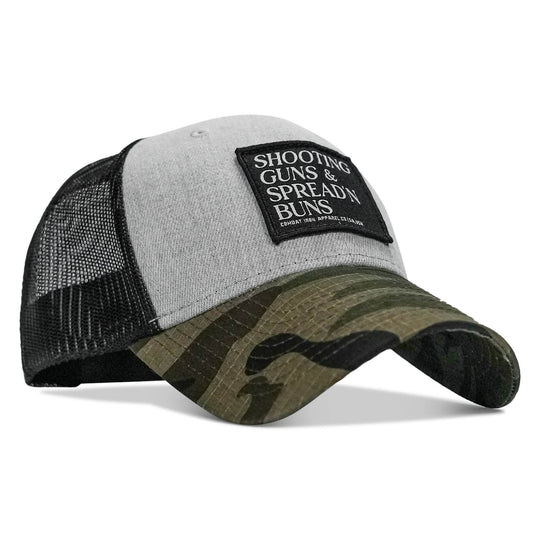 Shooting Guns & Spread'n Buns Patch Snapback Hat - One Revolver Surfboards
