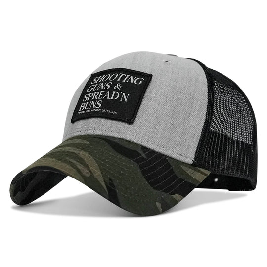 Shooting Guns & Spread'n Buns Patch Snapback Hat - One Revolver Surfboards