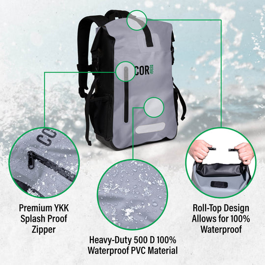 25L Waterproof Dry Backpack - One Revolver Surfboards