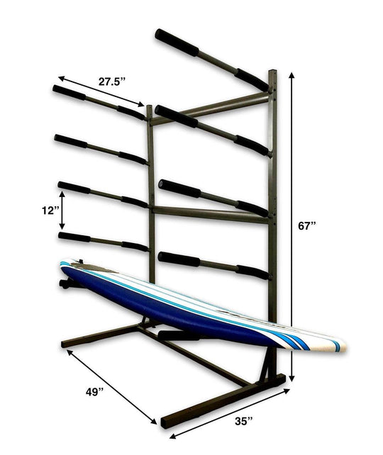 Indoor-Outdoor Freestanding Surf Rack | Holds 5 Surfboards - One Revolver Surfboards