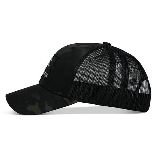 God, Guns, And Freedom Patch Mid-Profile Mesh Snapback Hat - One Revolver Surfboards