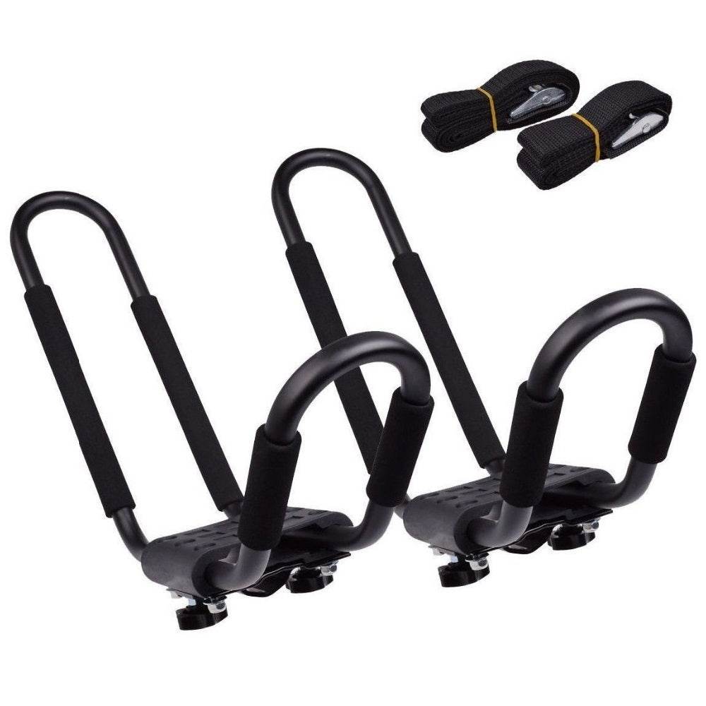 DORSAL Kayak Rack Set 2Pcs J-Bar Rack for Canoe SUP Board Boat On Roof Top Mount Crossbars - One Revolver Surfboards