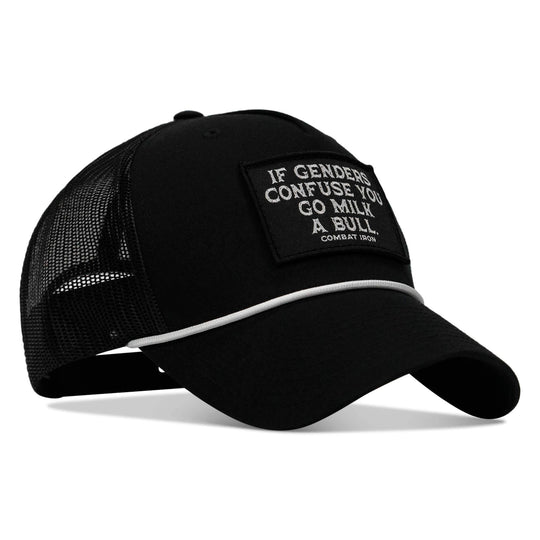 If Gender Confuses You Go Milk A Bull Patch Rope Snapback Hat - One Revolver Surfboards