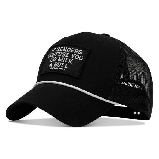 If Gender Confuses You Go Milk A Bull Patch Rope Snapback Hat - One Revolver Surfboards