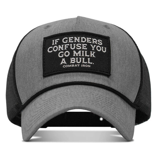 If Gender Confuses You Go Milk A Bull Patch Rope Snapback Hat - One Revolver Surfboards