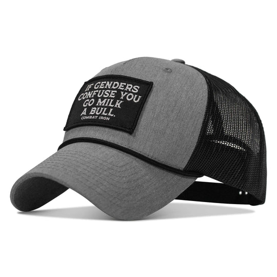 If Gender Confuses You Go Milk A Bull Patch Rope Snapback Hat - One Revolver Surfboards