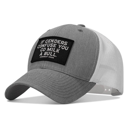 If Genders Confuse You, Go Milk A Bull Patch Snapback Hat - One Revolver Surfboards