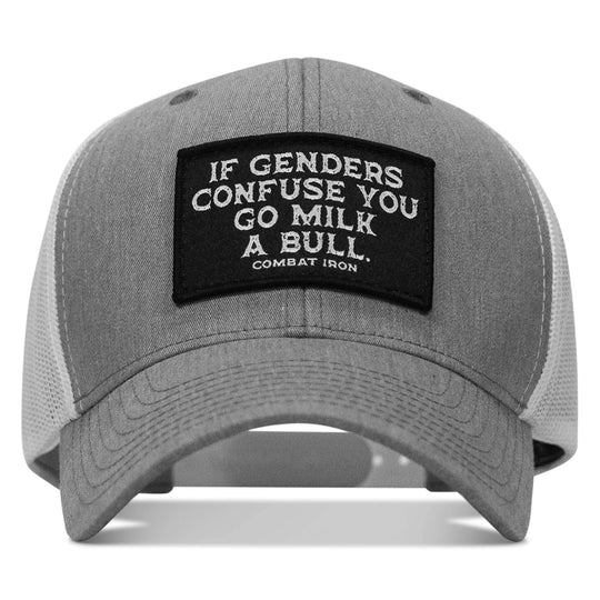 If Genders Confuse You, Go Milk A Bull Patch Snapback Hat - One Revolver Surfboards