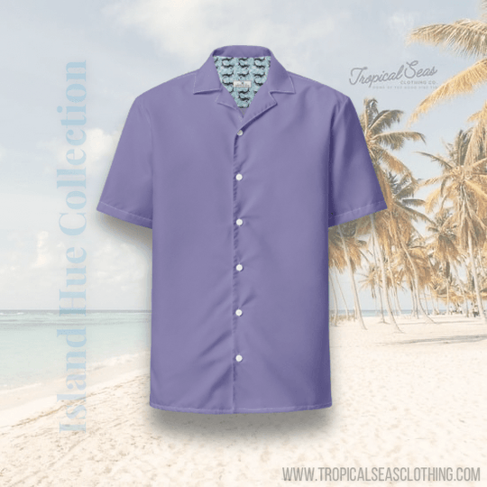 Labelless Urchin Purple Button Down Camp Shirt - One Revolver Surfboards