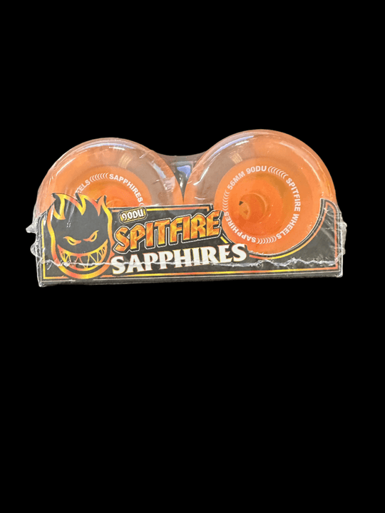 Spitfire Sapphires Conical Full Neon Orange 56mm Skateboard Wheels - One Revolver Surfboards