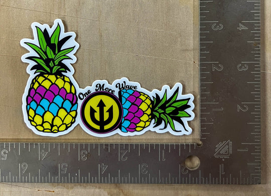 Pineapple Aloha Sticker - One Revolver Surfboards
