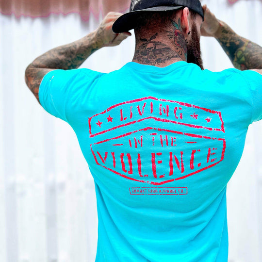 LIVING IN THE VIOLENCE MEN’S T-SHIRT - One Revolver Surfboards