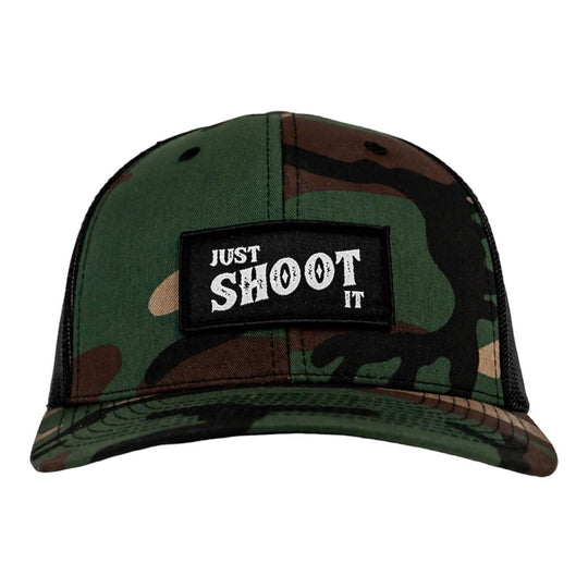 Just Shoot It Patch Snapback Hat - One Revolver Surfboards