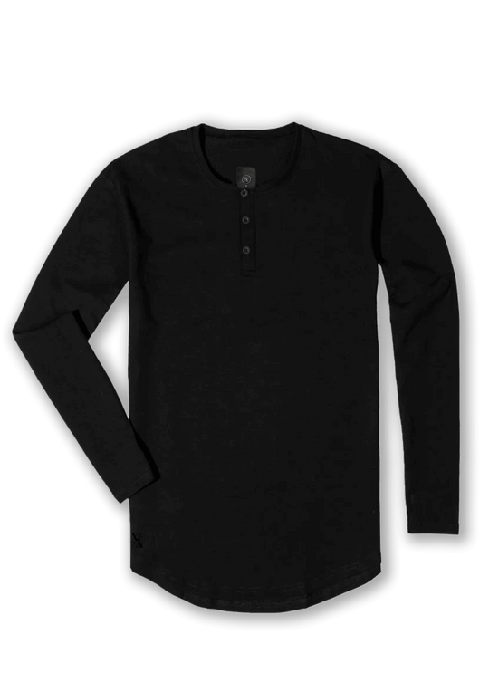 L/S Henley Curved Hem - One Revolver Surfboards