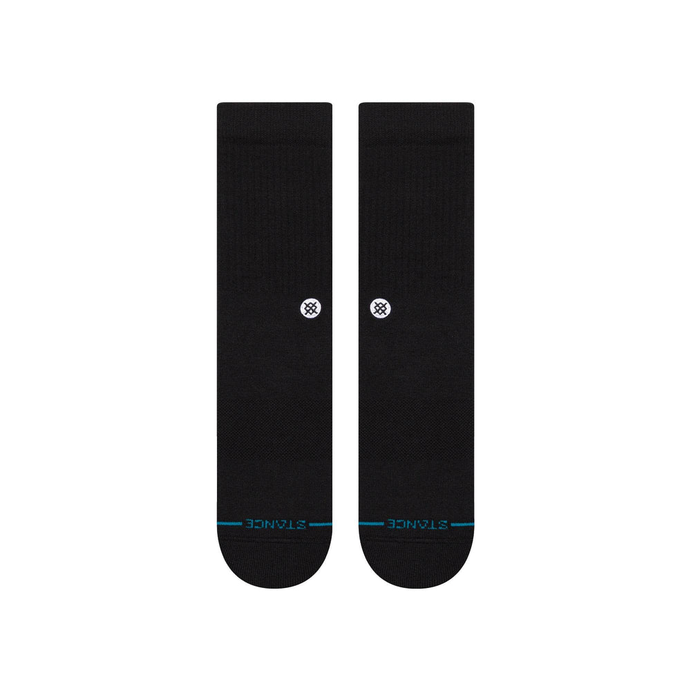 Stance Icon Crew Socks - Black/White - One Revolver Surfboards