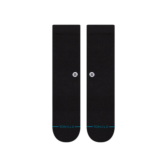 Stance Icon Crew Socks - Black/White - One Revolver Surfboards