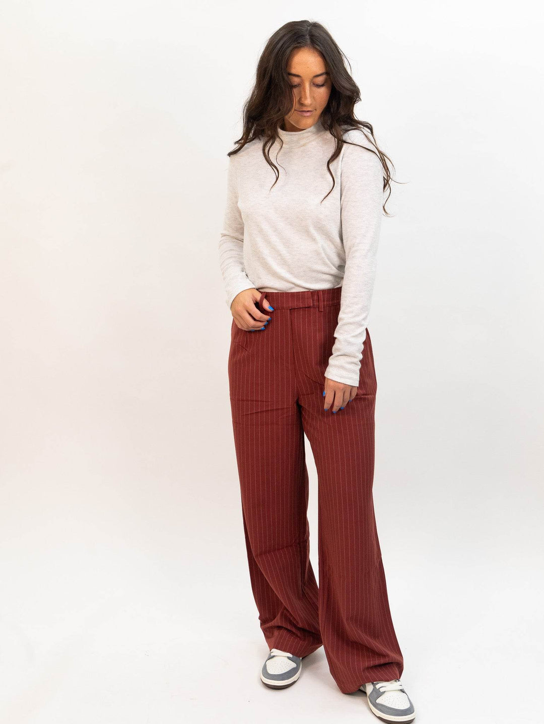 Wild Pony Pinstripe Suit Pants - Burgundy - One Revolver Surfboards