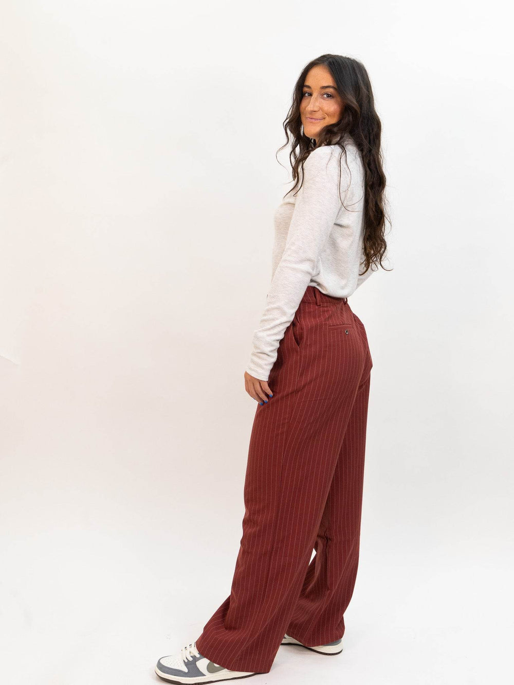 Wild Pony Pinstripe Suit Pants - Burgundy - One Revolver Surfboards